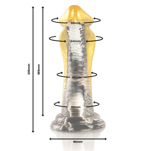 Epic Silikon-Dildo Drakon Gele Cobra 205 mm