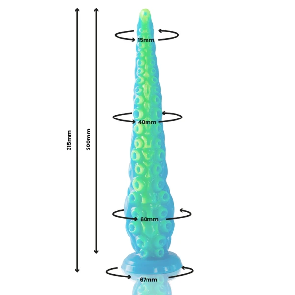 Epic Scylla Silikon-Dildo fluoreszierend große Größe