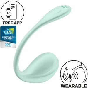 Satisfyer Partner Smooth Petal G-Punt Vibrator met App-bediening Watergroen