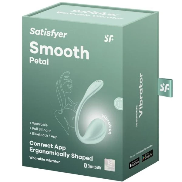 Satisfyer Partner Smooth Petal G-Punt Vibrator met App-bediening Watergroen