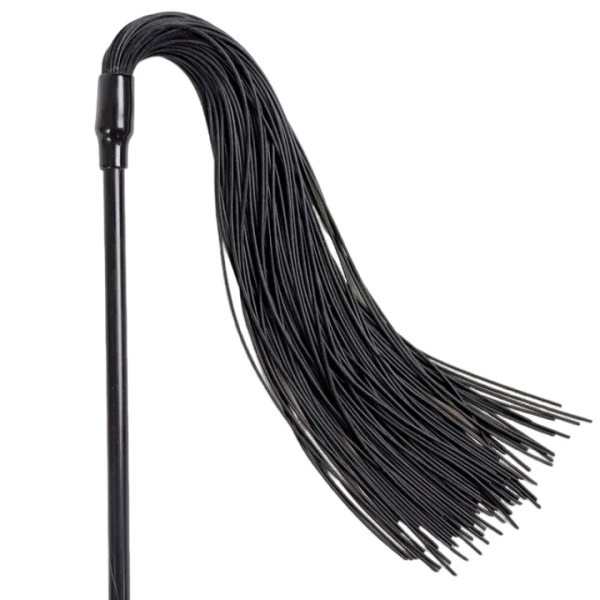Secretplay 100% Fetish Staubwedel mit Peitsche, schwarz Secretplay 100% Fetish Staubwedel mit Peitsche, schwarz