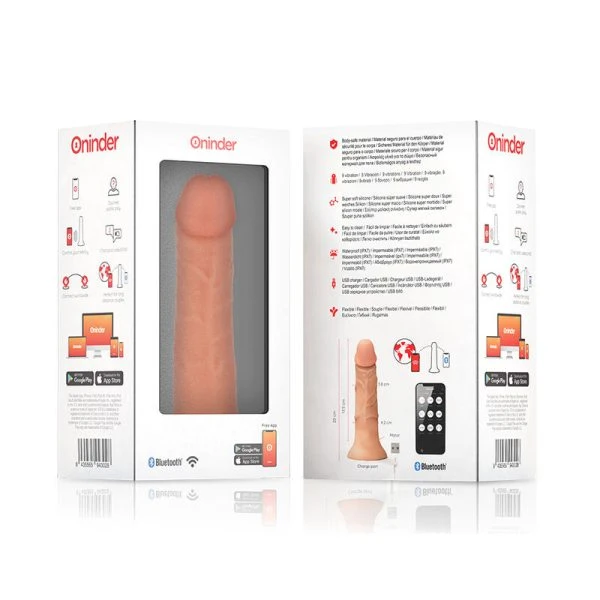 Oninder Bogotá Siliconen Vibrerende Dildo medium 20 cm met App-bediening Oninder Bogotá Siliconen Vibrerende Dildo medium 20 cm met App-bediening