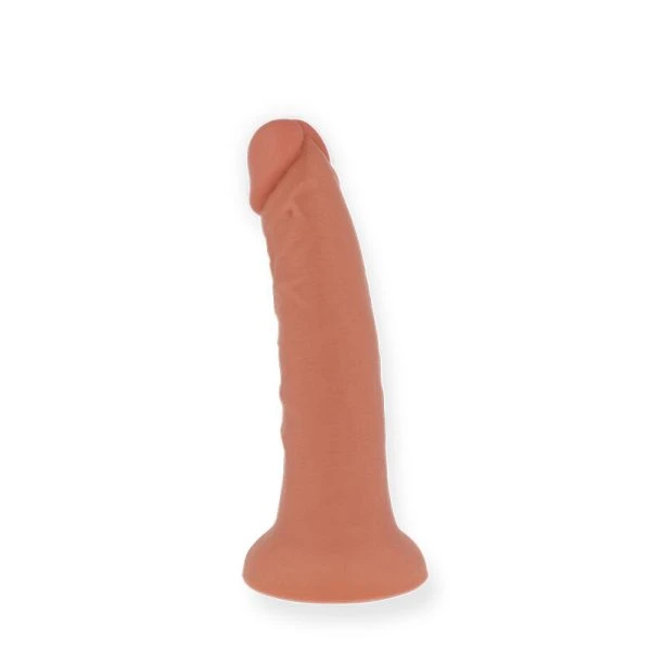 Oninder Bogotá siliconen vibratiedildo klein 17,5 cm naturel