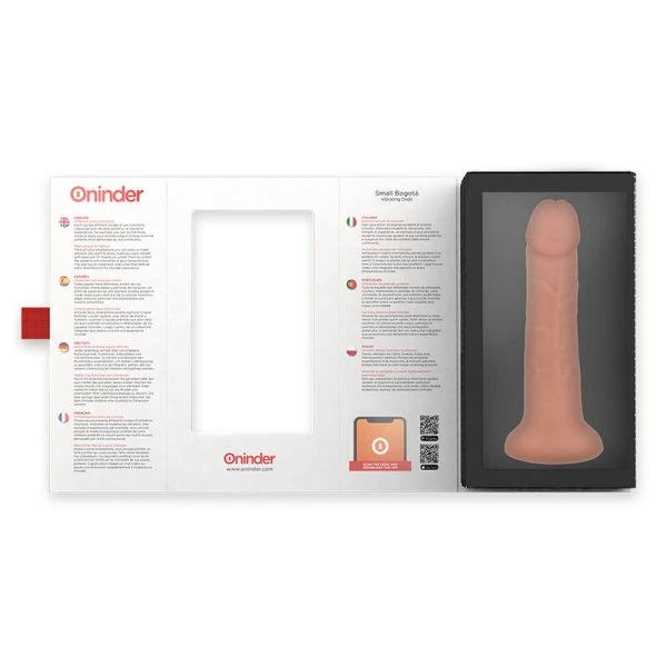 Oninder Bogotá siliconen vibratiedildo klein 17,5 cm naturel