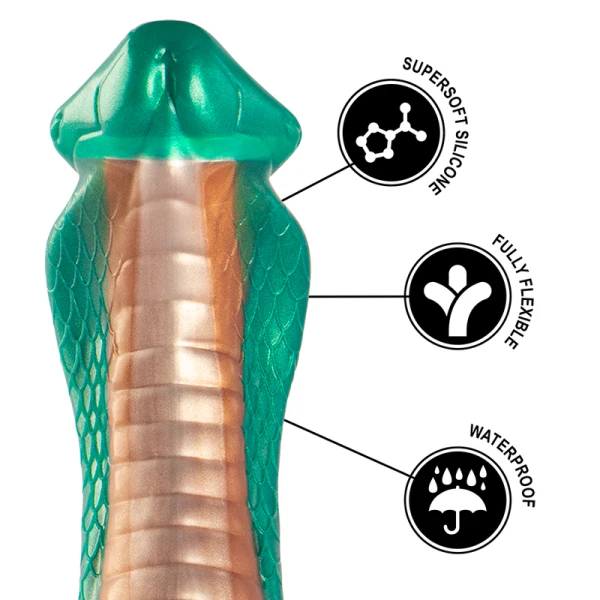 Epic Cybersilicock Python Silikon-Dildo groen, 205 mm