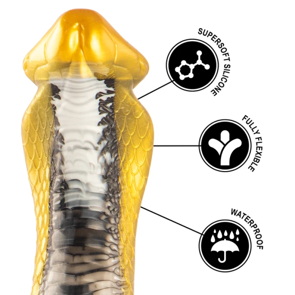 Epic Silikon-Dildo Drakon Gele Cobra 205 mm