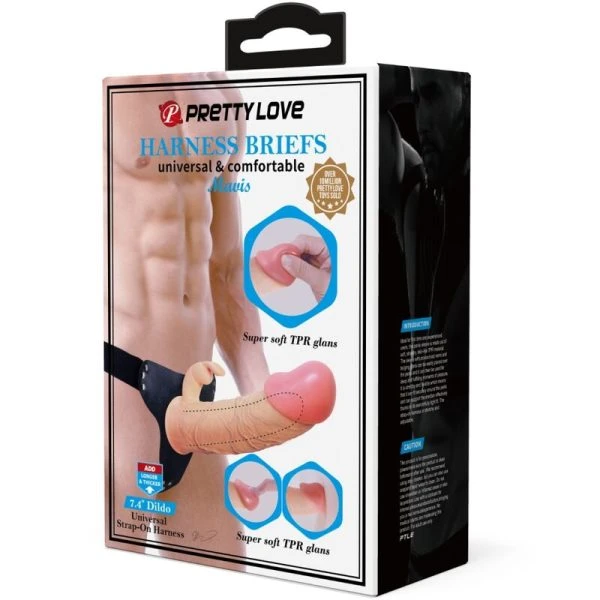 Harness Collection Pretty Love Mavis Harness Universele Slip met Dildo Natuur