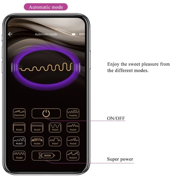 APP Series Pretty Love Ethan G-Punt Vibrator van siliconen oplaadbaar paars