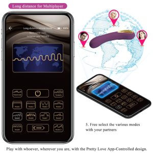 APP Series Pretty Love Ethan G-Punt Vibrator van siliconen oplaadbaar paars APP Series Pretty Love Ethan G-Punt Vibrator van siliconen oplaadbaar paars - Afbeelding 11