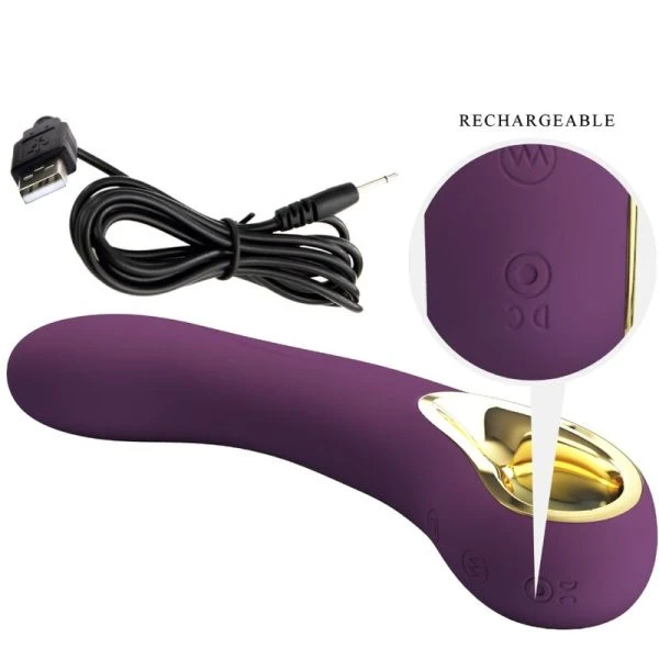 APP Series Pretty Love Ethan G-Punt Vibrator van siliconen oplaadbaar paars