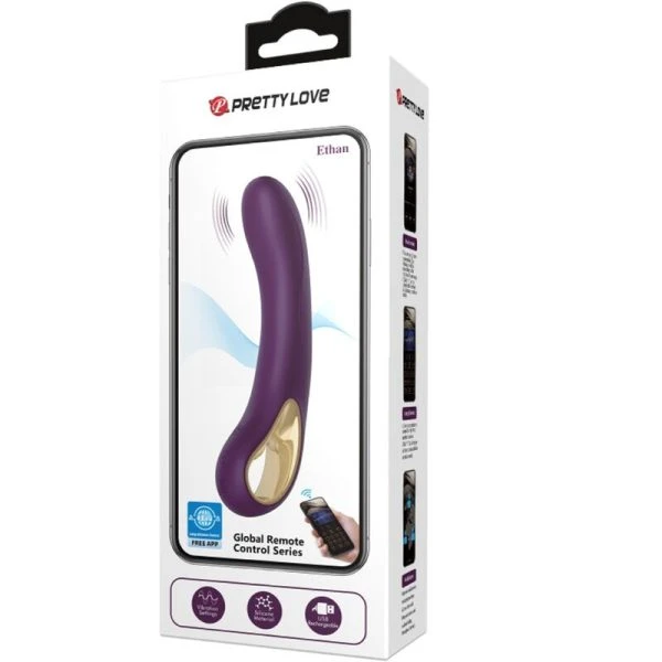APP Series Pretty Love Ethan G-Punt Vibrator van siliconen oplaadbaar paars