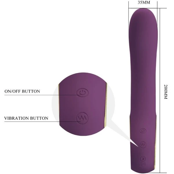 APP Series Pretty Love Ethan G-Punt Vibrator van siliconen oplaadbaar paars