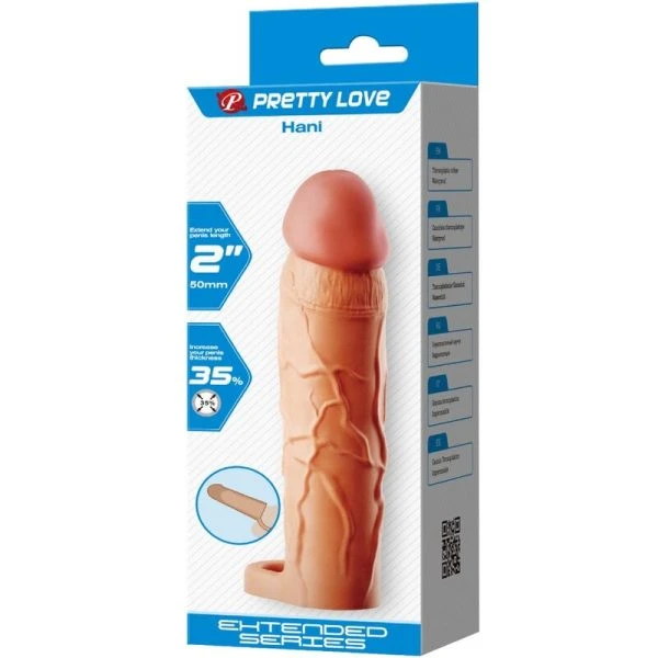 FOR HIM Pretty Love Hani Extension Penisverlengingshuls met stimulatieknopen
