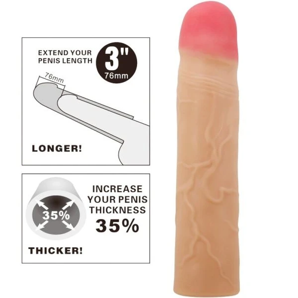 FOR HIM Pretty Love Kylian Penisverlengingshuls met stimulatieknopen