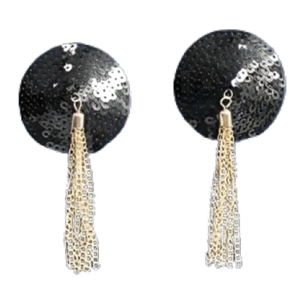 Chilirose Accesories tepelbedekkingen met gouden kettingen zwart