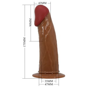 Harness Collection Strap-On Harness Slip mit Hohl-Dildo und Vibration, hellbraun – Bild 6