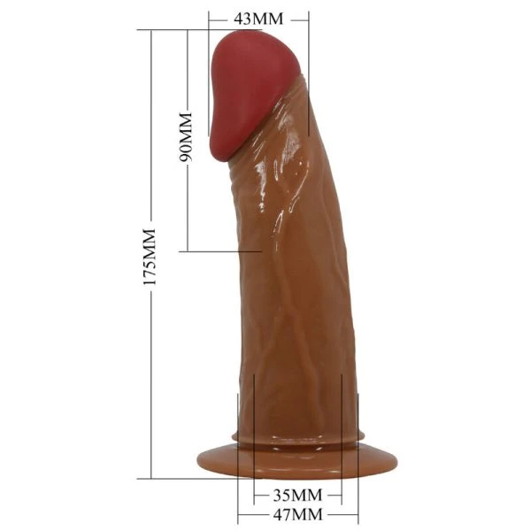 Harness Collection Strap-On Harness Slip mit Hohl-Dildo und Vibration, hellbraun