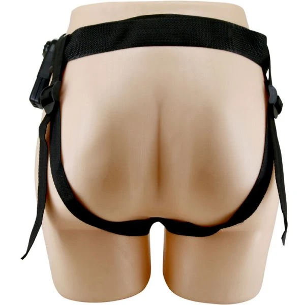 Harness Collection Strap-On Harness Slip mit Hohl-Dildo und Vibration, hellbraun