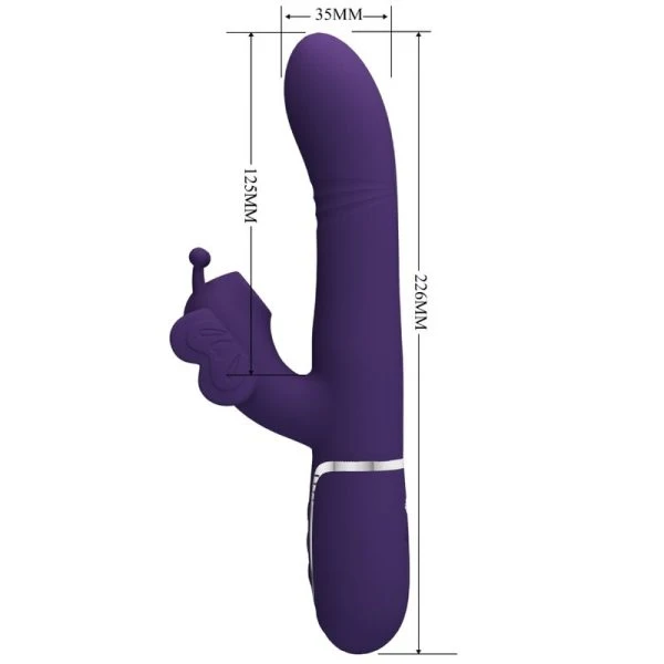 High Tech Pretty Love Multifunktions-Konijnenvibrator 4 in 1 Vlinder Paars High Tech Pretty Love Multifunktions-Konijnenvibrator 4 in 1 Vlinder Paars
