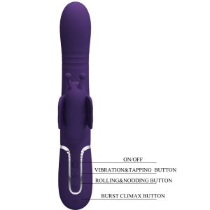 High Tech Pretty Love Multifunktions-Konijnenvibrator 4 in 1 Vlinder Paars High Tech Pretty Love Multifunktions-Konijnenvibrator 4 in 1 Vlinder Paars - Afbeelding 8