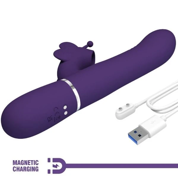 High Tech Pretty Love Multifunktions-Konijnenvibrator 4 in 1 Vlinder Paars High Tech Pretty Love Multifunktions-Konijnenvibrator 4 in 1 Vlinder Paars