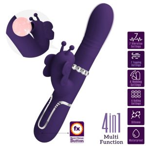 High Tech Pretty Love Multifunktions-Konijnenvibrator 4 in 1 Vlinder Paars High Tech Pretty Love Multifunktions-Konijnenvibrator 4 in 1 Vlinder Paars - Afbeelding 10