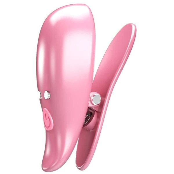 Pretty Love Vibrierende Nippelklemmen Leaf mit 10 Funktionen, Rosa