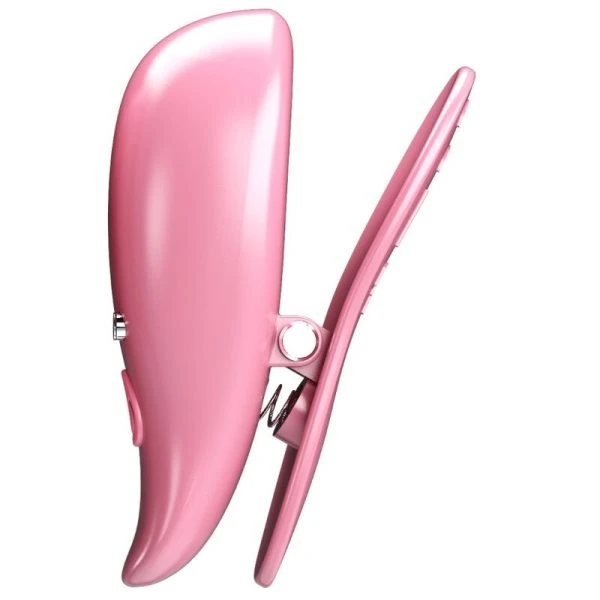 Pretty Love Vibrierende Nippelklemmen Leaf mit 10 Funktionen, Rosa