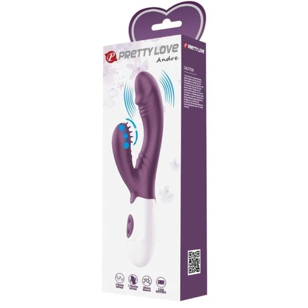 High Tech Pretty Love Andre Rabbit Vibrator & G-Punt-Stimulator Paars