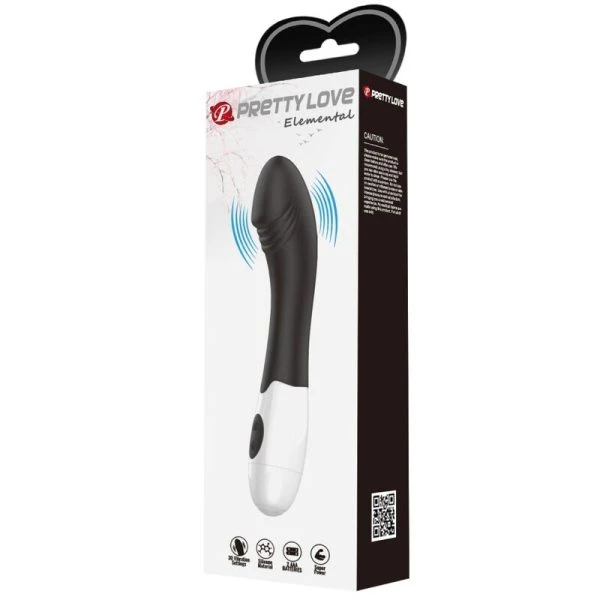 High Tech Pretty Love Elemental G-Punt Vibrator 30 Standen, Zwart