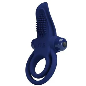 FOR HIM Pretty Love Bronson Doppelring mit Vibration, blau