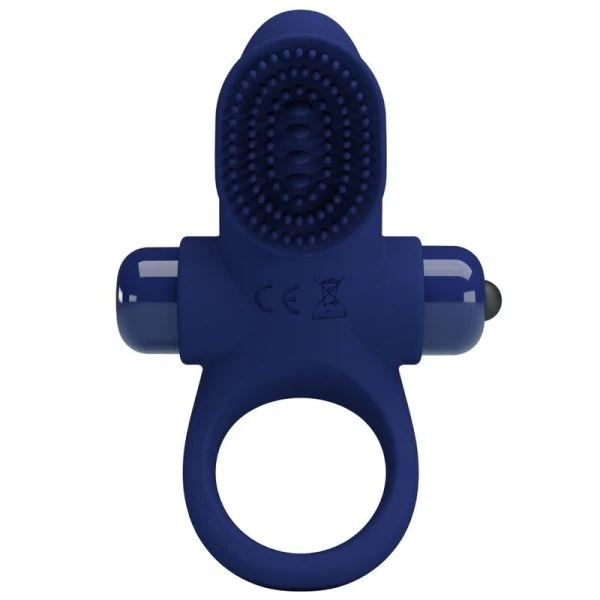 FOR HIM Pretty Love Palle Ring met trilling blauw
