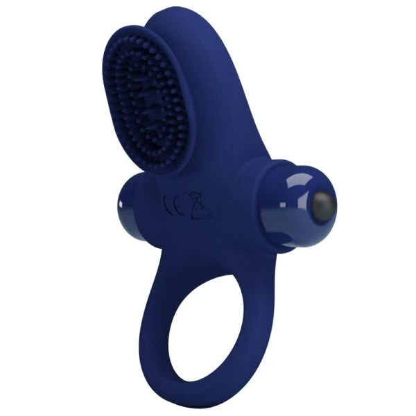 FOR HIM Pretty Love Palle Ring met trilling blauw