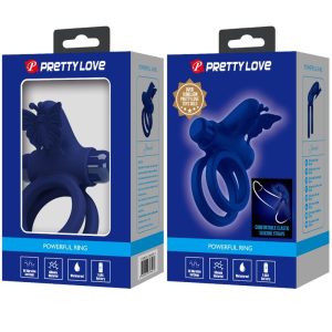 FOR HIM Pretty Love Jamele Penisring met vibratie en vlinderstimulator, blauw FOR HIM Pretty Love Jamele Penisring met vibratie en vlinderstimulator, blauw - Afbeelding 10