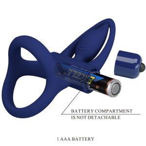 FOR HIM Pretty Love MAT Dubbele ring met vibratie en clitorisstimulator blauw FOR HIM Pretty Love MAT Dubbele ring met vibratie en clitorisstimulator blauw - Afbeelding 9
