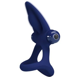 FOR HIM Pretty Love MAT Dubbele ring met vibratie en clitorisstimulator blauw FOR HIM Pretty Love MAT Dubbele ring met vibratie en clitorisstimulator blauw - Afbeelding 2