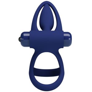 FOR HIM Pretty Love MAT Dubbele ring met vibratie en clitorisstimulator blauw FOR HIM Pretty Love MAT Dubbele ring met vibratie en clitorisstimulator blauw - Afbeelding 4
