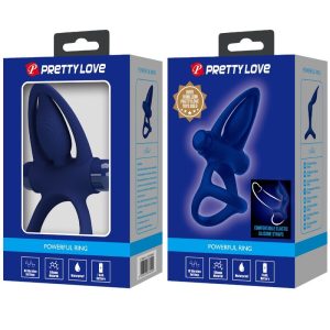 FOR HIM Pretty Love MAT Dubbele ring met vibratie en clitorisstimulator blauw FOR HIM Pretty Love MAT Dubbele ring met vibratie en clitorisstimulator blauw - Afbeelding 10