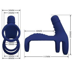 FOR HIM Pretty Love Elish Vibratiering met verlenging, blauw FOR HIM Pretty Love Elish Vibratiering met verlenging, blauw - Afbeelding 4
