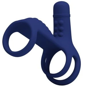FOR HIM Pretty Love Elish Vibrationsring mit Verlängerung, blau