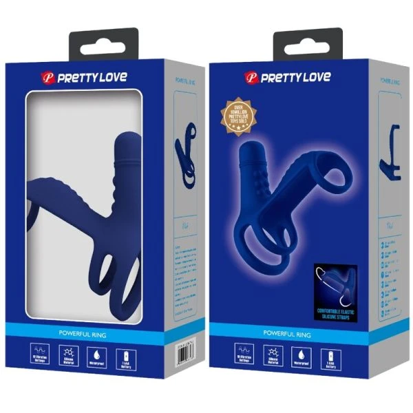 FOR HIM Pretty Love Elish Vibratiering met verlenging, blauw