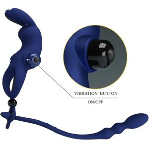 FOR HIM Pretty Love Ayad Rabbit Vibratorring met stekker Blauw FOR HIM Pretty Love Ayad Rabbit Vibratorring met stekker Blauw - Afbeelding 10
