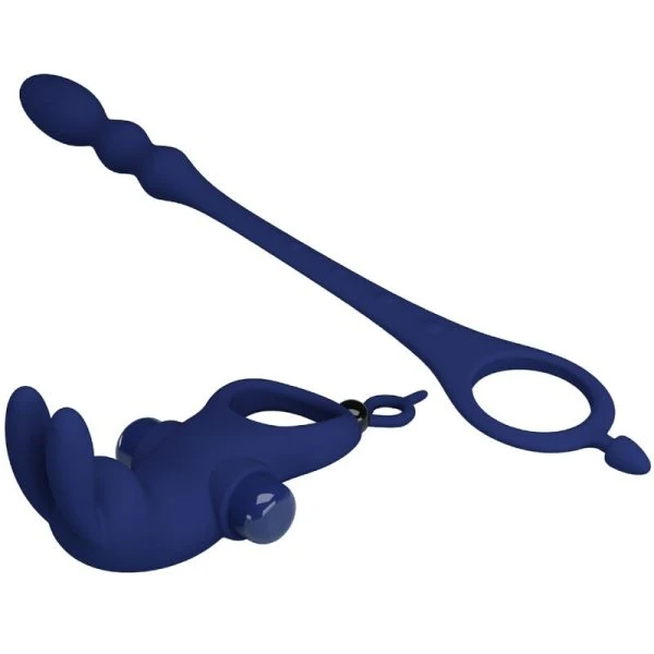 FOR HIM Pretty Love Ayad Rabbit Vibratorring met stekker Blauw