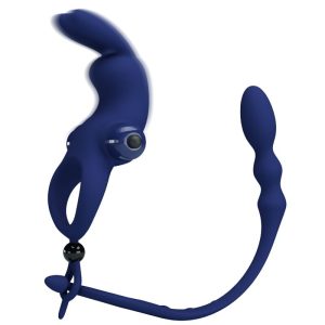 FOR HIM Pretty Love Ayad Rabbit Vibratorring met stekker Blauw FOR HIM Pretty Love Ayad Rabbit Vibratorring met stekker Blauw - Afbeelding 3