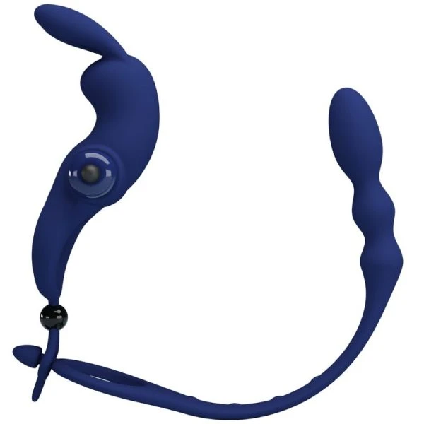 FOR HIM Pretty Love Ayad Rabbit Vibratorring met stekker Blauw