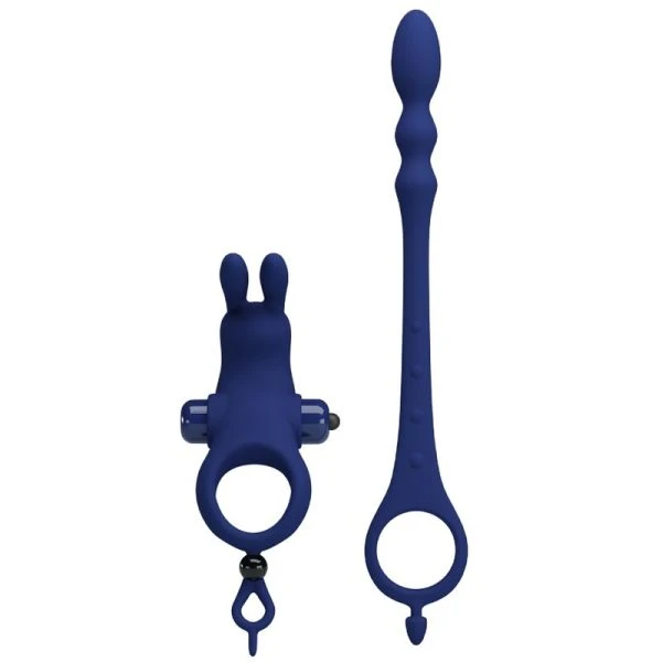 FOR HIM Pretty Love Ayad Rabbit Vibratorring met stekker Blauw