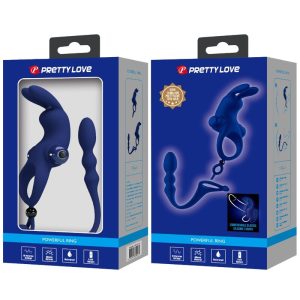 FOR HIM Pretty Love Ayad Rabbit Vibratorring met stekker Blauw FOR HIM Pretty Love Ayad Rabbit Vibratorring met stekker Blauw - Afbeelding 11