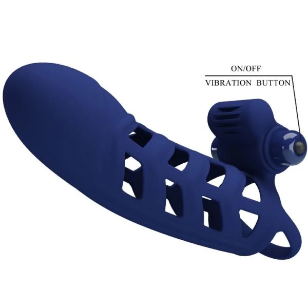 FOR HIM Pretty Love Altaf Vibratorring met siliconen hoes blauw FOR HIM Pretty Love Altaf Vibratorring met siliconen hoes blauw