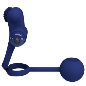 FOR HIM Pretty Love Remington Dubbele Vibratiering met Plug Blauw FOR HIM Pretty Love Remington Dubbele Vibratiering met Plug Blauw - Afbeelding 2