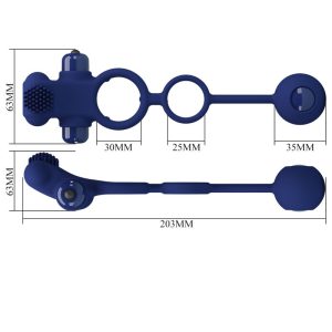 FOR HIM Pretty Love Remington Dubbele Vibratiering met Plug Blauw FOR HIM Pretty Love Remington Dubbele Vibratiering met Plug Blauw - Afbeelding 6